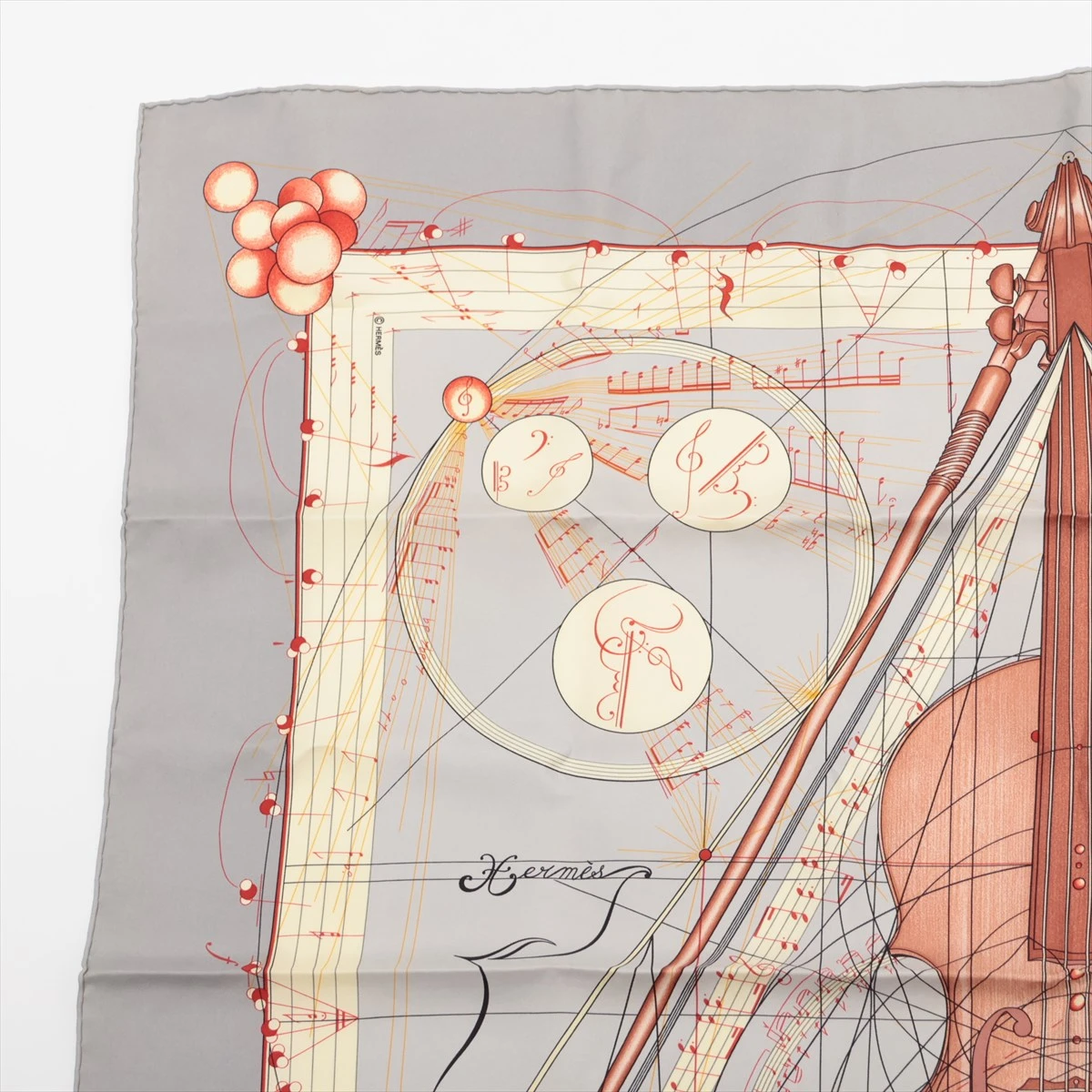 エルメス カレ90 La Musique des spheres 球体が奏でる音楽 スカーフ