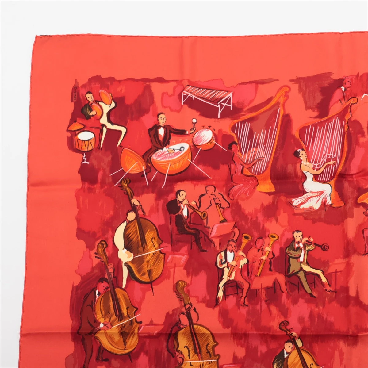 新品　HERMES スカーフ 箱付　90 CONCERTO コンチェルト 協奏曲 新品 HERMES スカーフ 箱付 90 CONCERTO コンチェルト 協奏曲