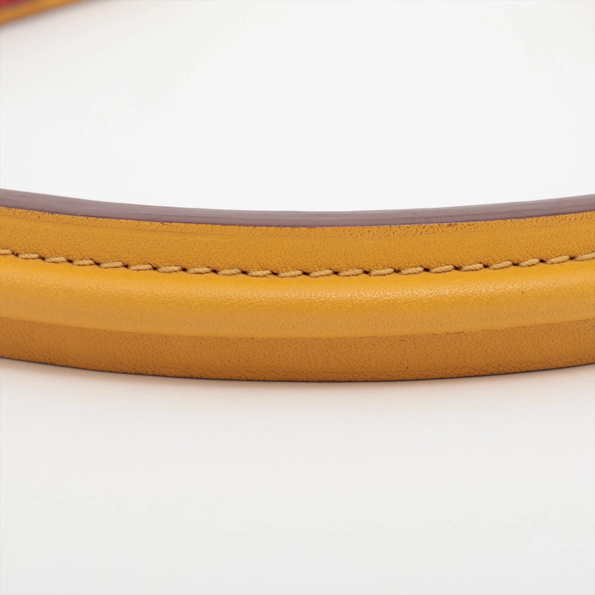 エルメスのカチューシャ、イエロー エルメス カチューシャ レザー イエロー A3215642｜中古ブランド品
