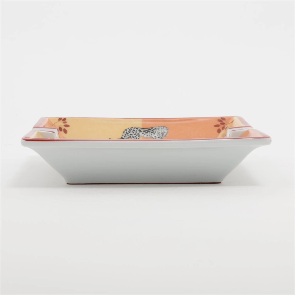 エルメス アニマル 灰皿 陶器 ボルドー スクエア A3210855｜中古