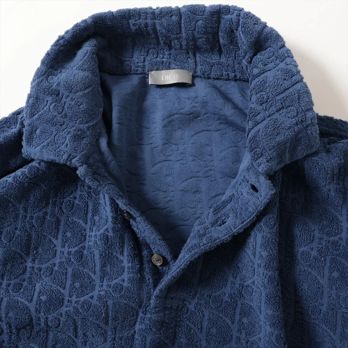ディオール オブリーク コットン ポロシャツ XL メンズ ブルー
