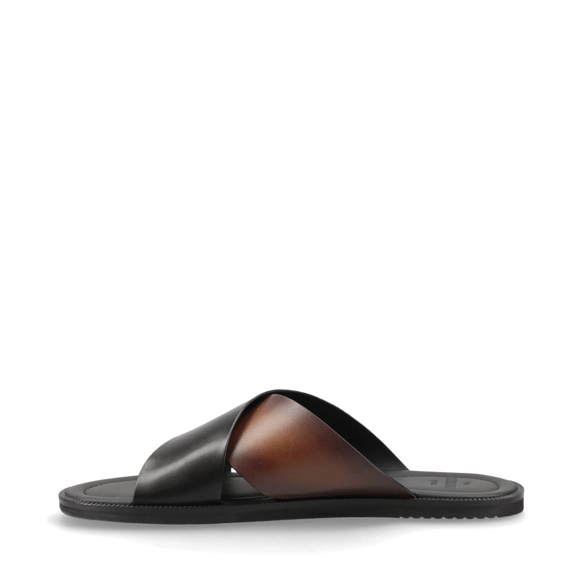 ベルルッティ シフノス レザー サンダル 9.5 メンズ ブラック×ブラウン