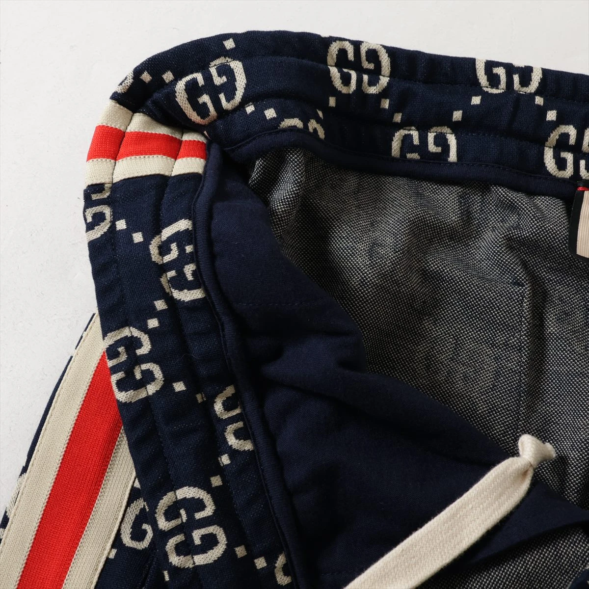 グッチ GG コットン トラックパンツ XXXL メンズ ネイビー 496920 