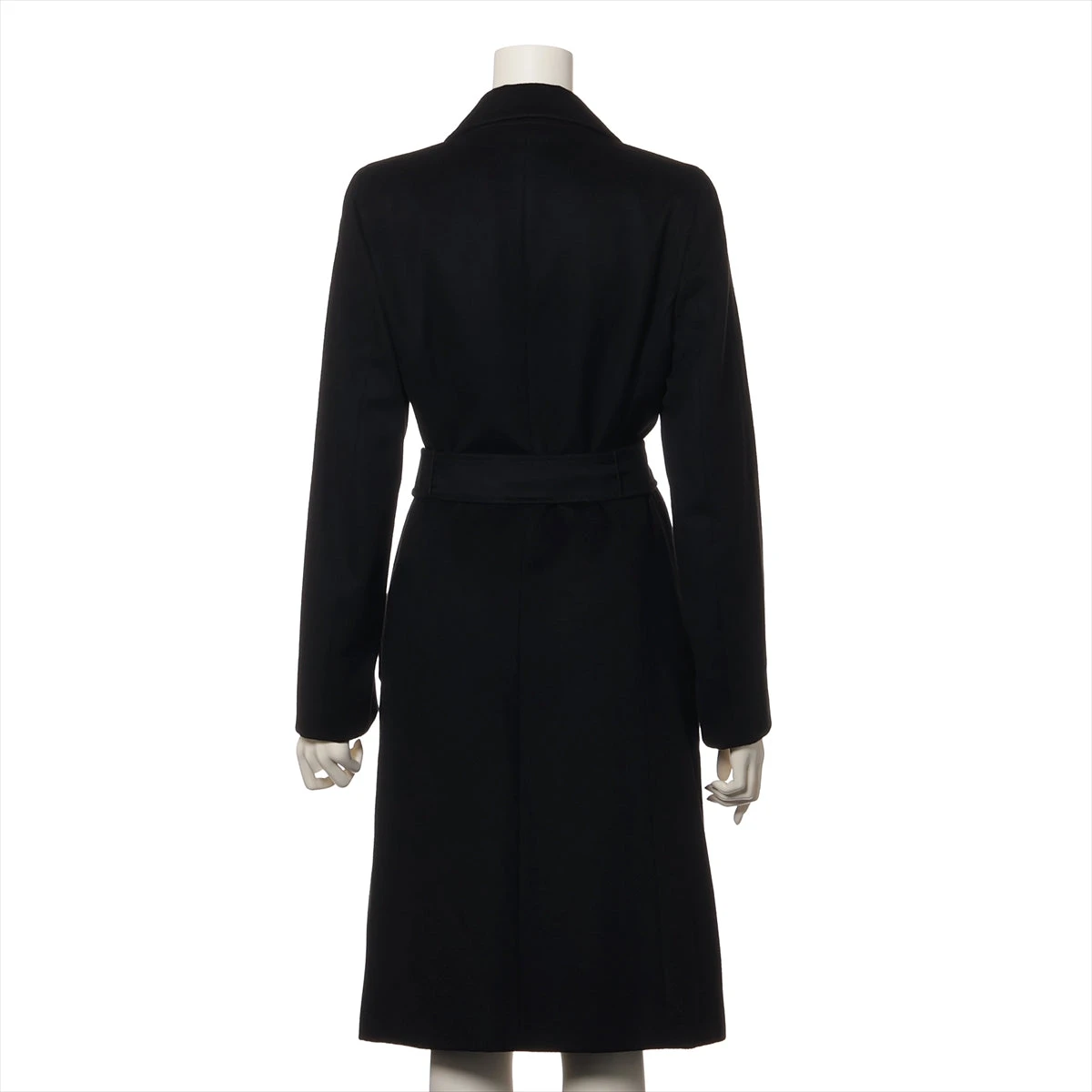 マックスマーラ カシミヤ×レーヨン コート 38 レディース ブラック  