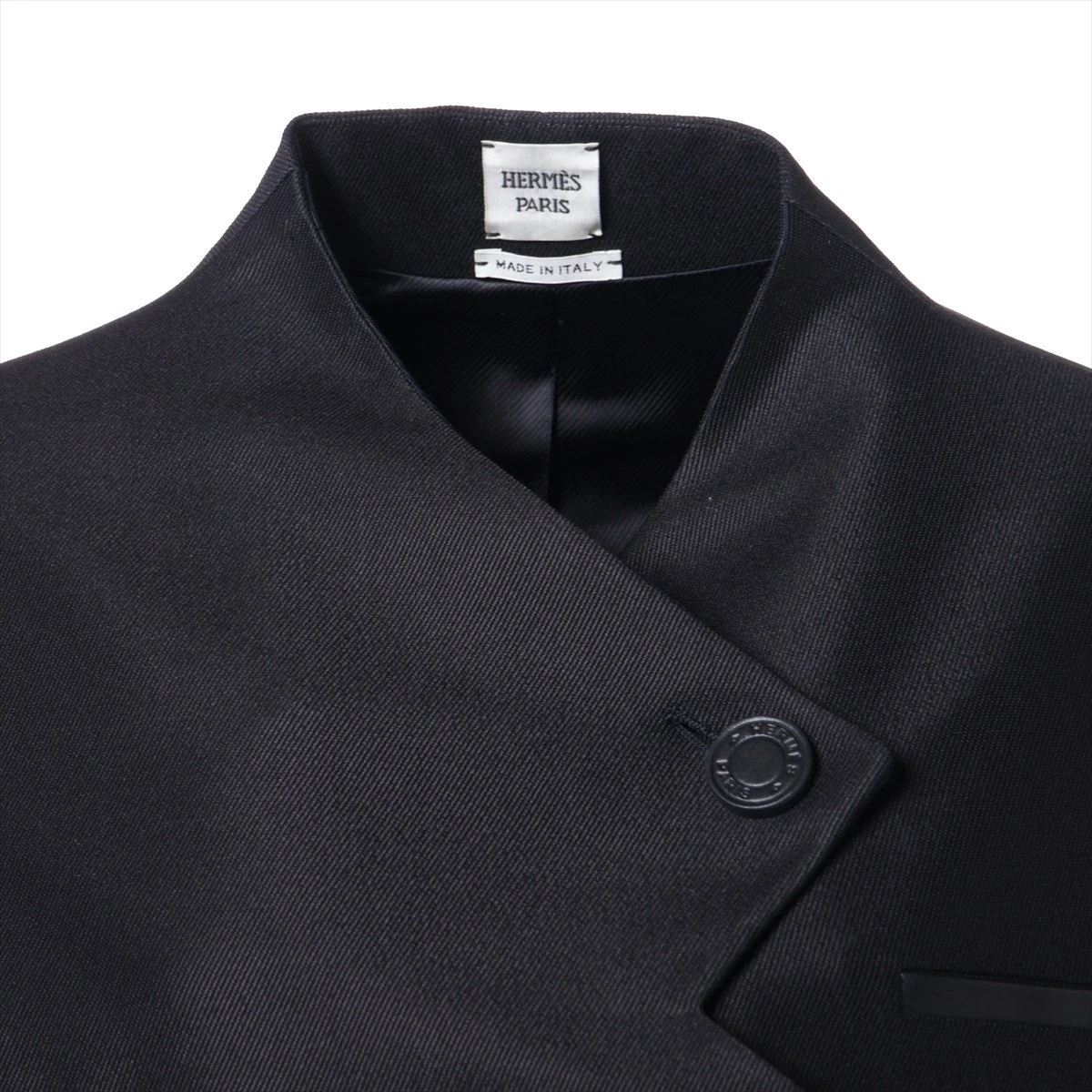 エルメス ウール×レーヨン ジャケット 36 レディース ブラック