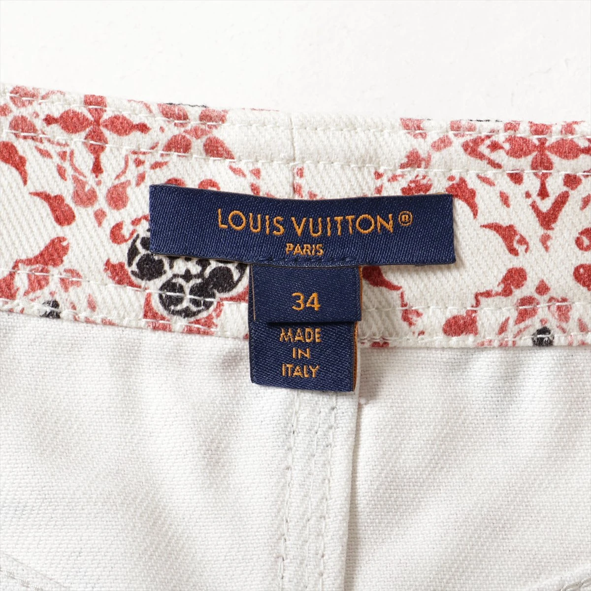新品未使用　Louis Vuitton 花柄タイトスカート　36サイズ 美品 LV ヴィトン スカート 36サイズ レッド