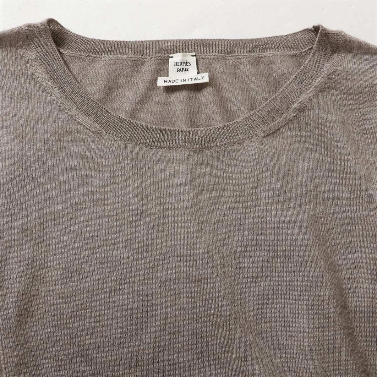 エルメス 15AW カシミヤ×コットン セーター 34 レディース グレー 57 