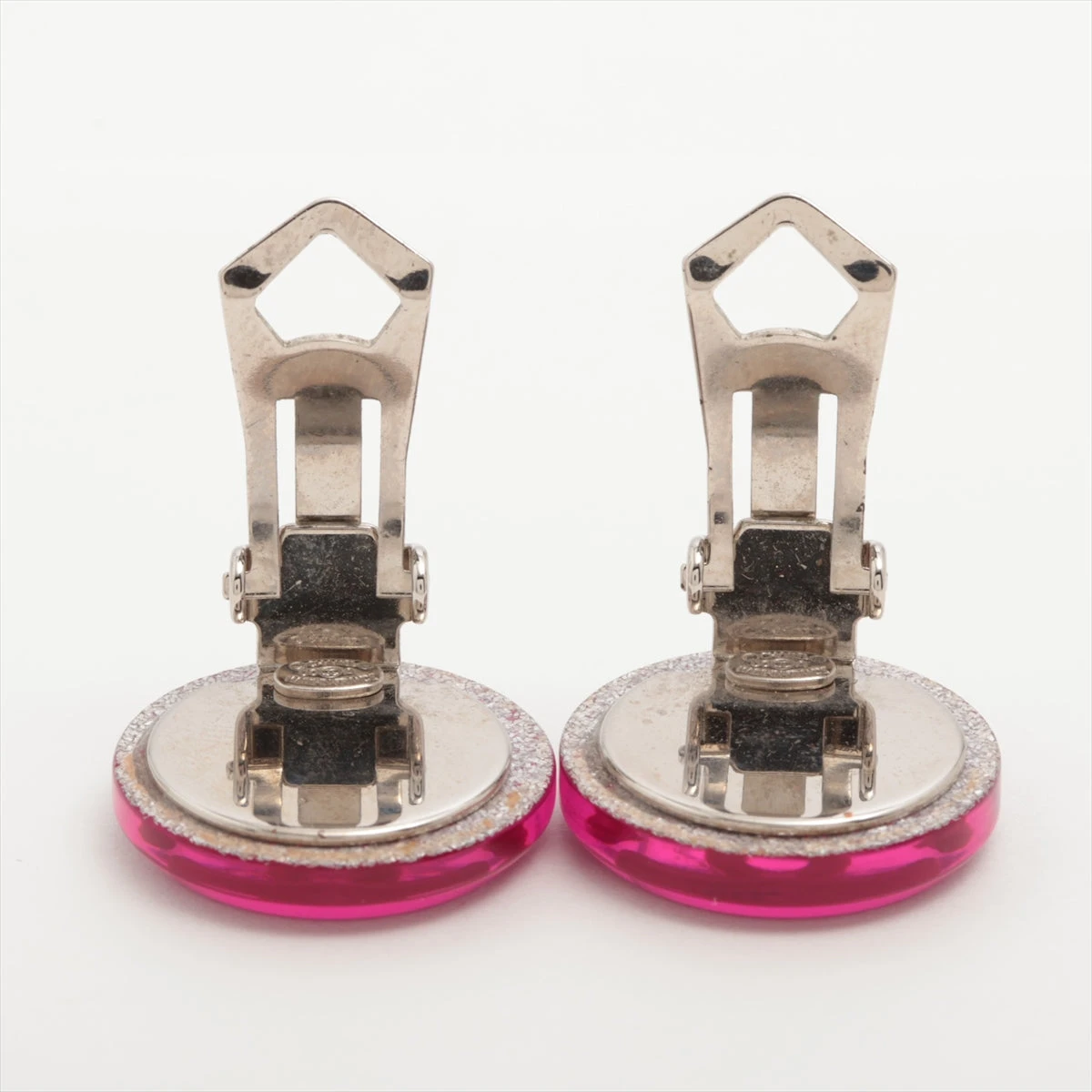 シャネル ココマーク 00A イヤリング(両耳用) GP×レジン ピンク ラメ  