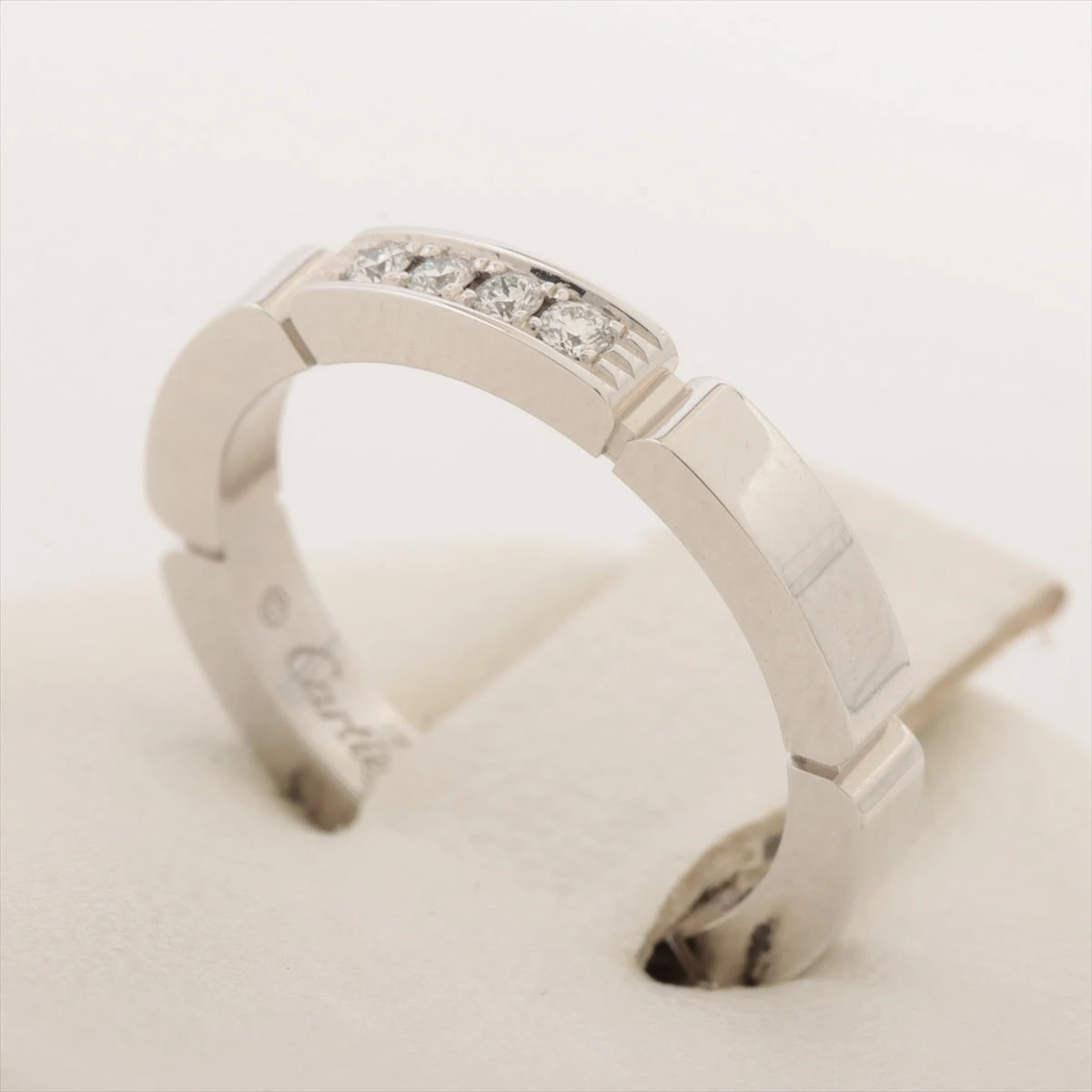 カルティエ マイヨンパンテール 4P ダイヤ リング 750(WG) 3.9g 47  