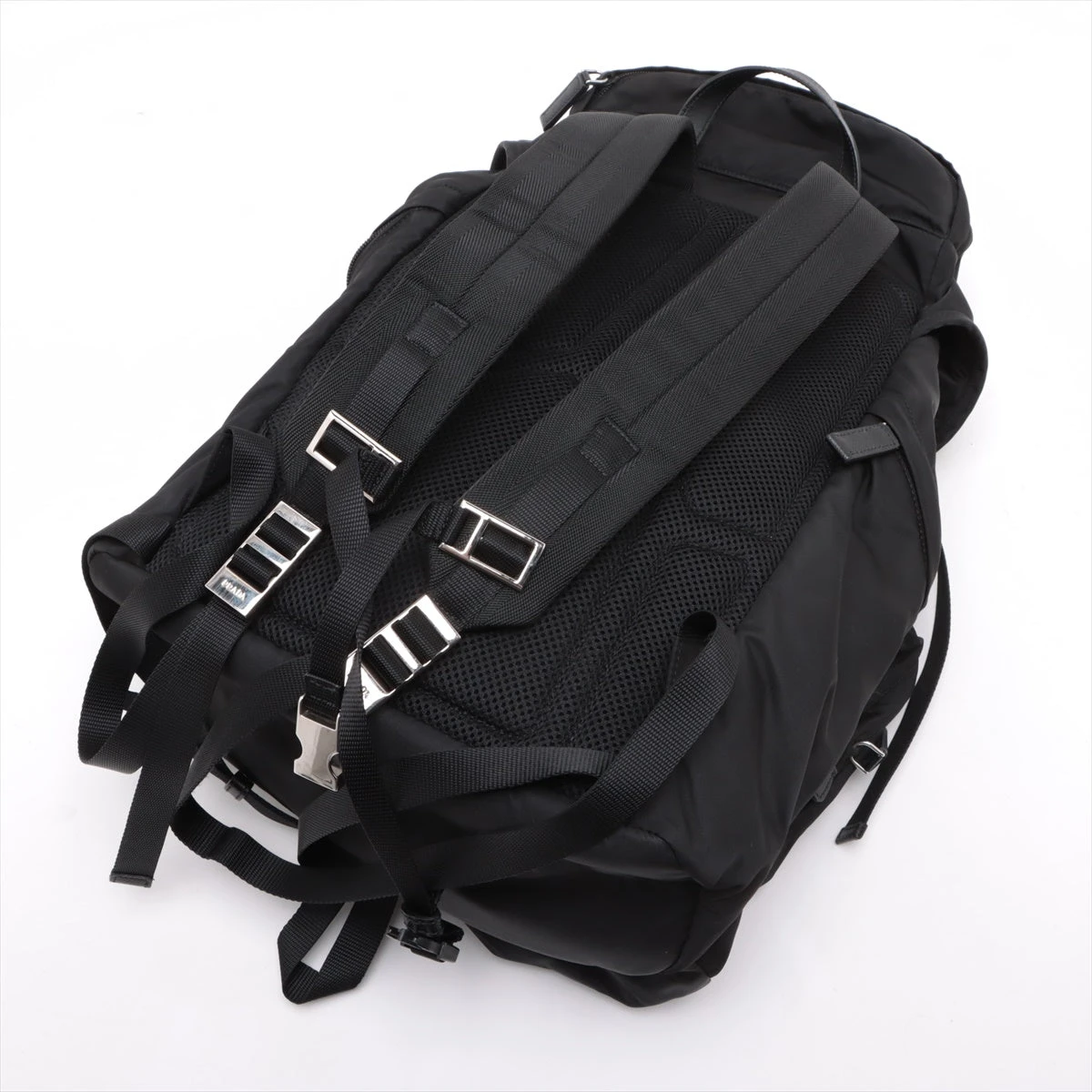 プラダ テスートナイロン レザー 巾着型 リュックサック バックパック PRADA - プラダ リュック バックパック 三角ロゴ 大容量 巾着