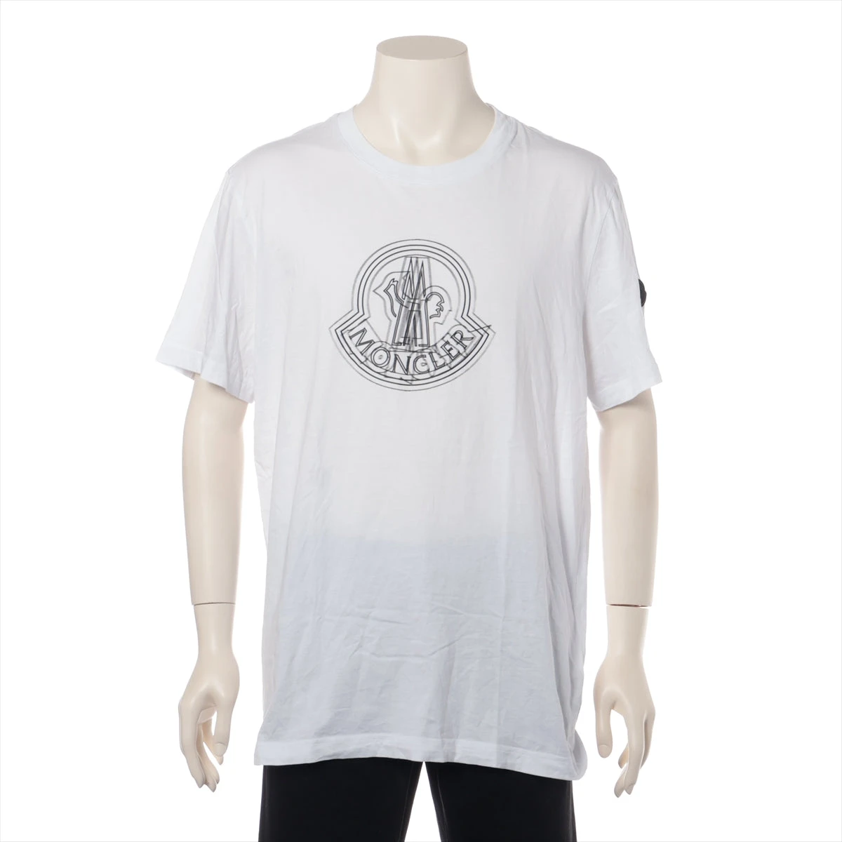 モンクレール 23年 コットン Tシャツ XL メンズ ホワイト