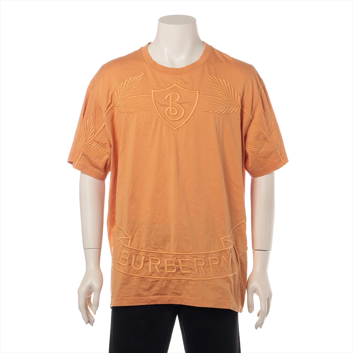 バーバリー コットン Tシャツ L メンズ オレンジ 8063203 A3226104 