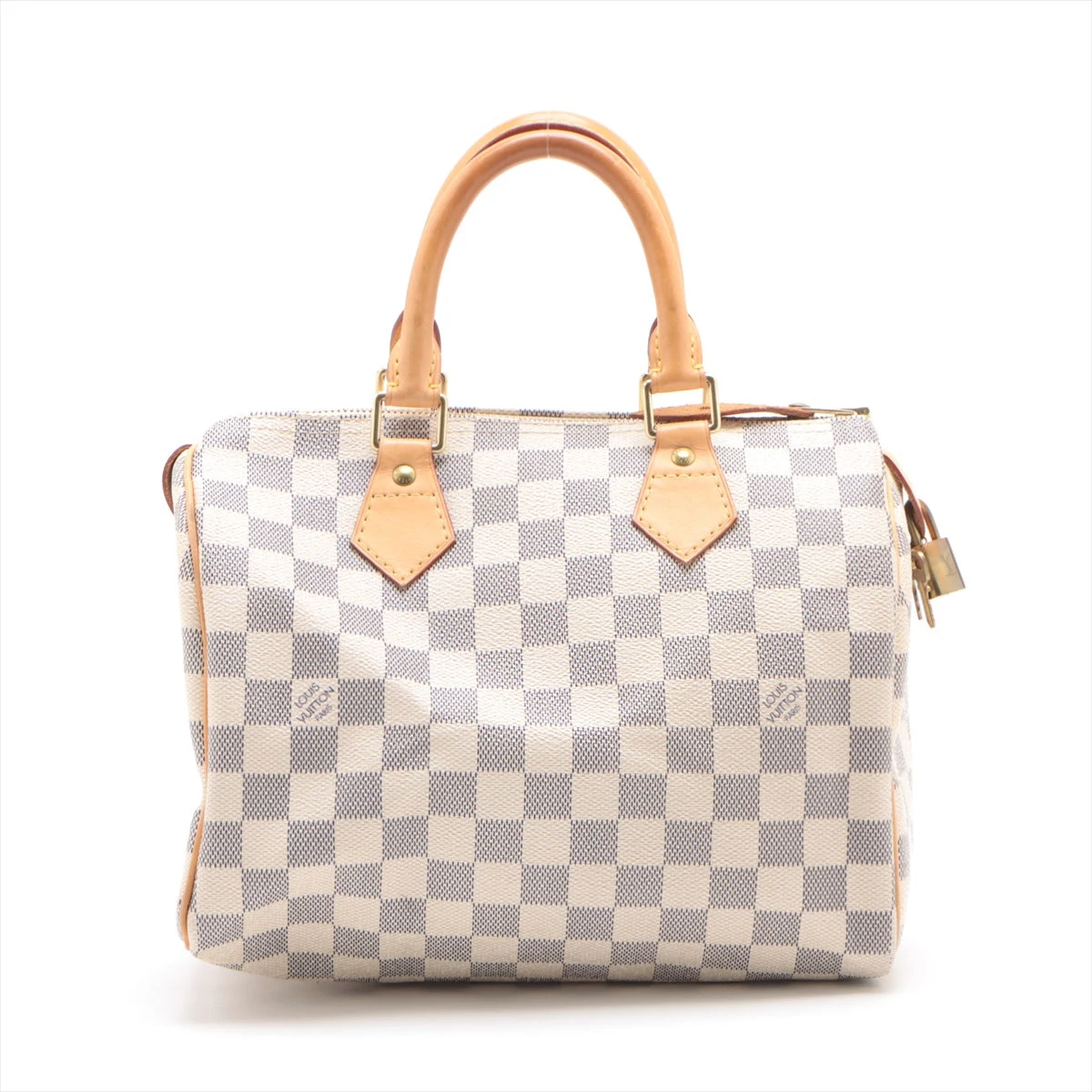 LOUIS VUITTON / スピーディ25_ダミエ・アズール/WHT/M41371/持ち手使用感/レザー部分変色 ヴィトン ダミエアズール スピーディ25 N41371 A3208708｜中古ブランド