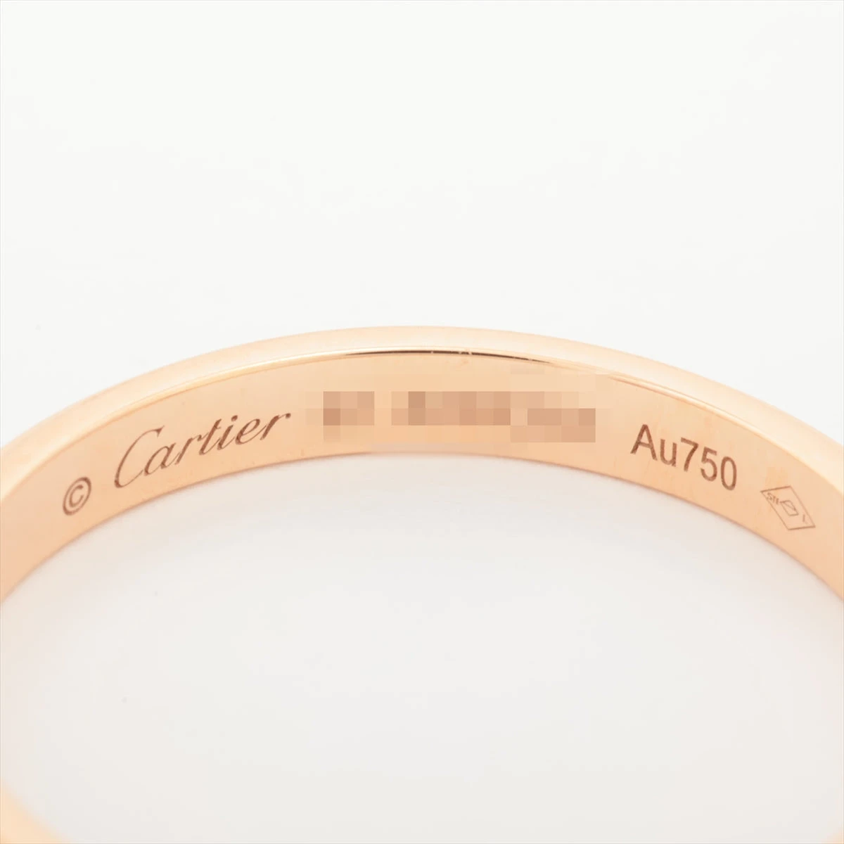 カルティエ ダムール リング 750PG #48 カルティエ ダムール ウェディング フル ダイヤ リング 750(PG