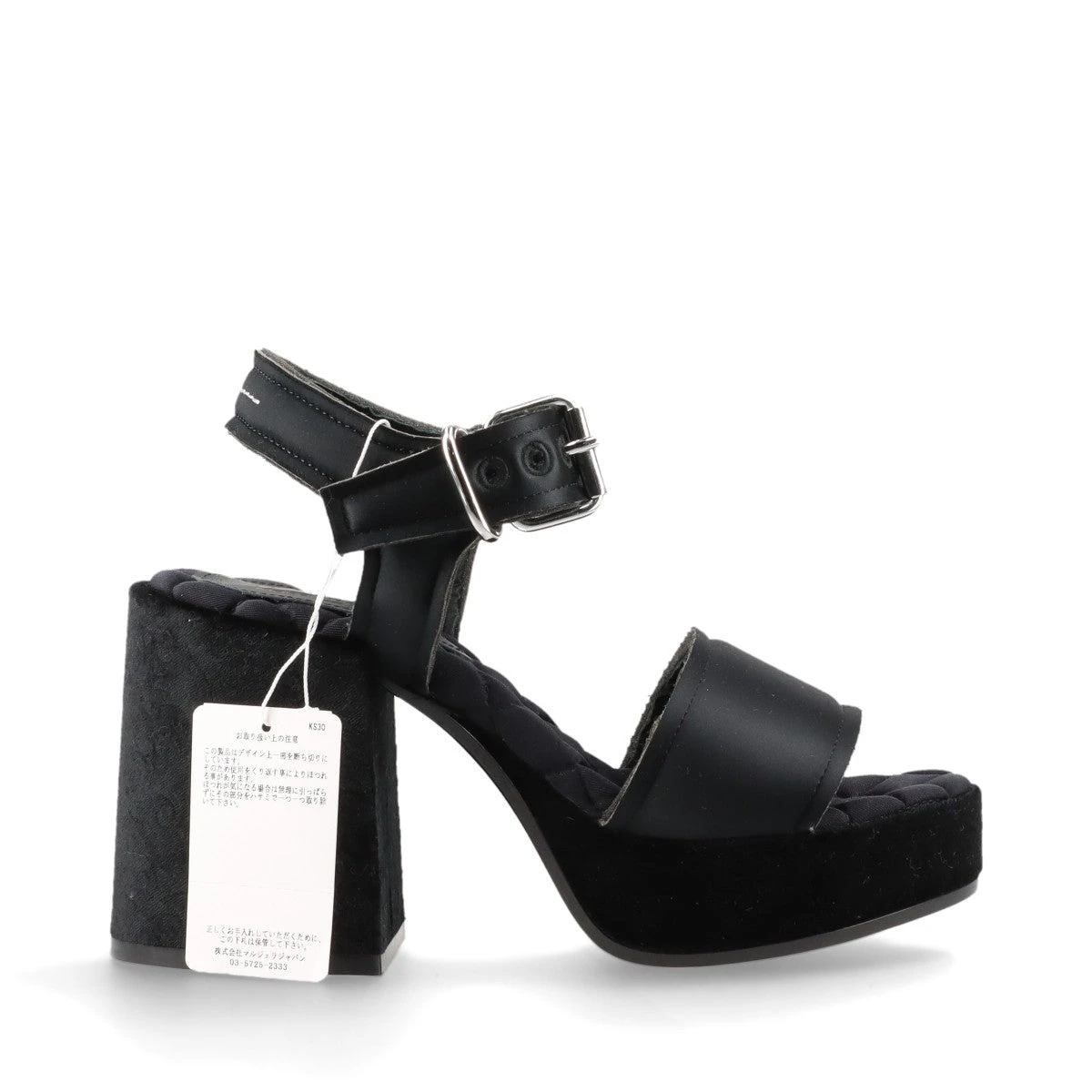 MM6 Maison Margiela ブラックサンダル 36 MM6 Maison Margiela プラットフォーム サンダル | ブラック