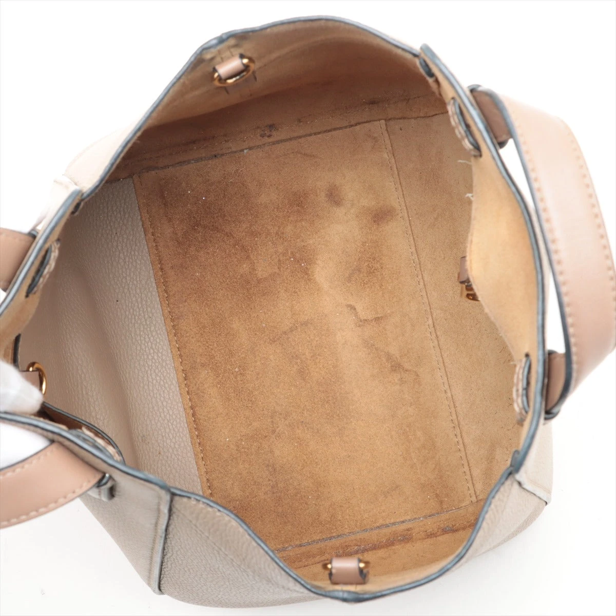 ロエベ ハンモックナゲット レザー ハンドバッグ グレージュ A3209613