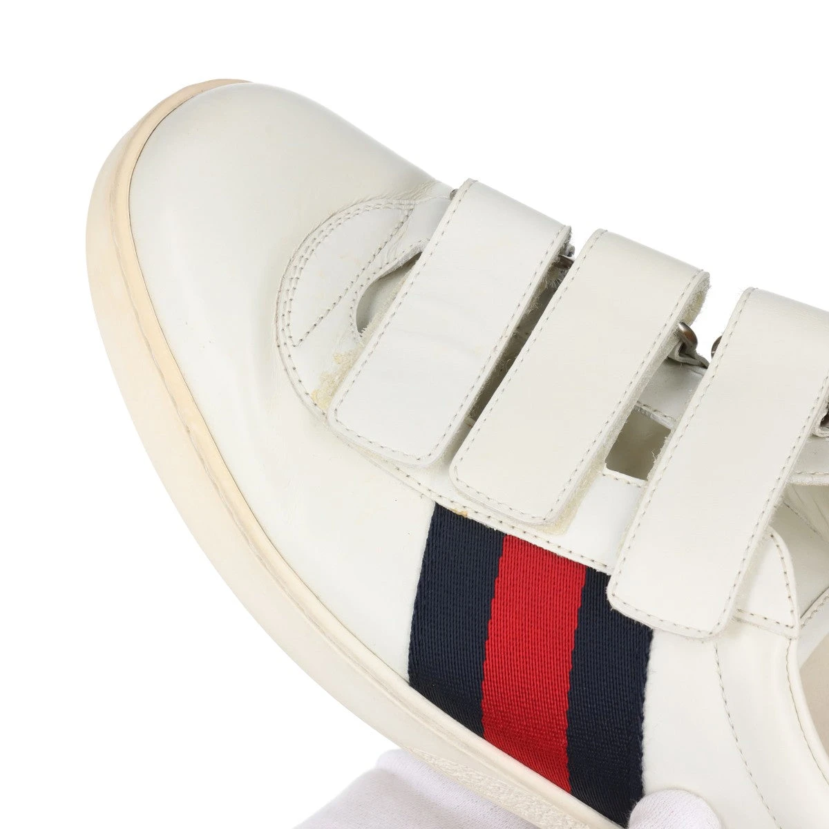 GUCCI - グッチ サンダル レザー ホワイト GGシマ シェリー