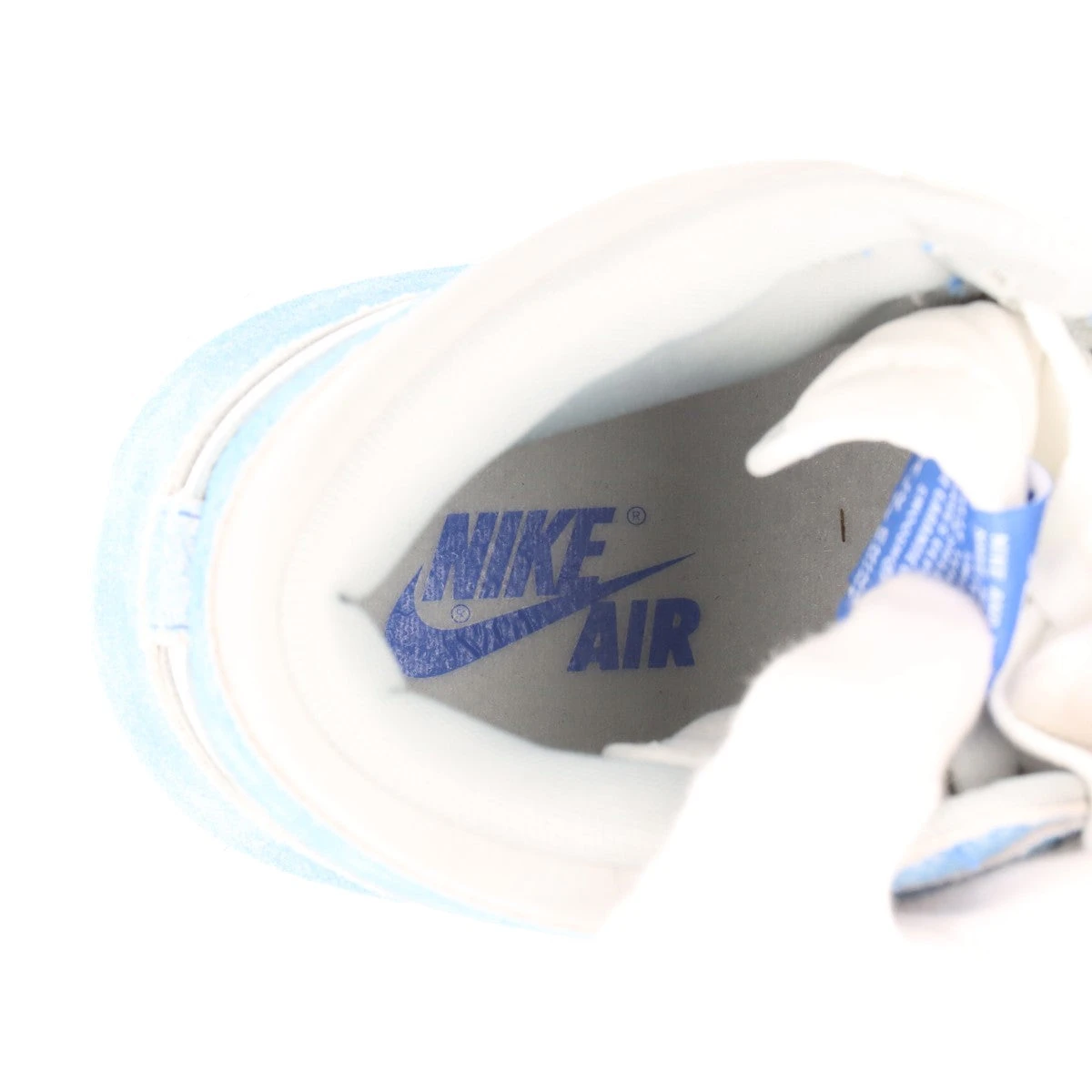 Jordan スニーカー ライトブルー/ホワイト ハイカット ナイキ AIR JORDAN 1 RETRO HIGH OG レザー×スエード ハイカット