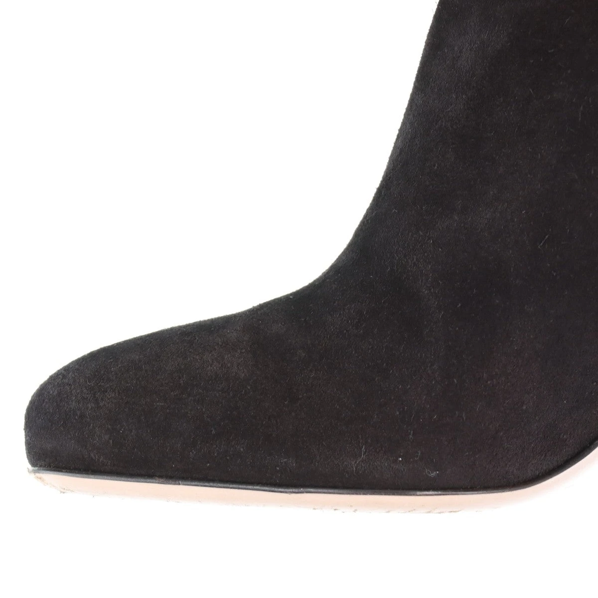 ミュウミュウ スエード ショートブーツ 35.5 レディース ブラック  