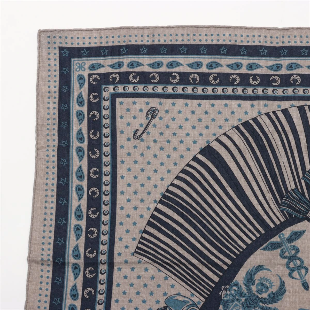 エルメス カレH65 シュヴァルパンク スカーフ カシミヤ×シルク