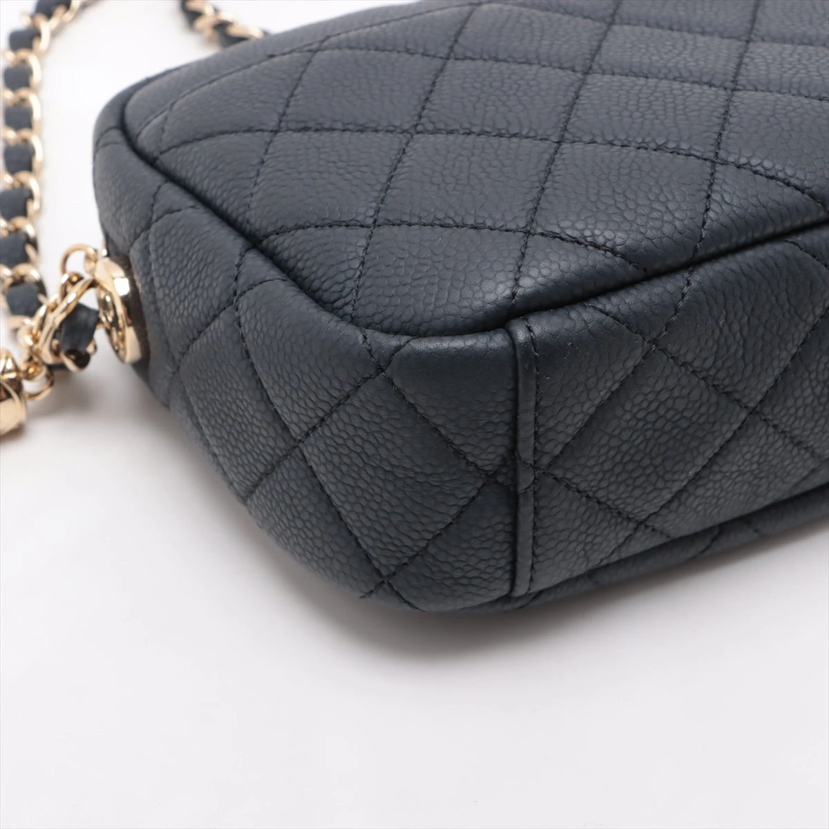 CHANEL★シャネル フリンジチェーンショルダー Aランク シャネル 3番台 ラムスキン ゴールド金具 ココマーク フリンジ