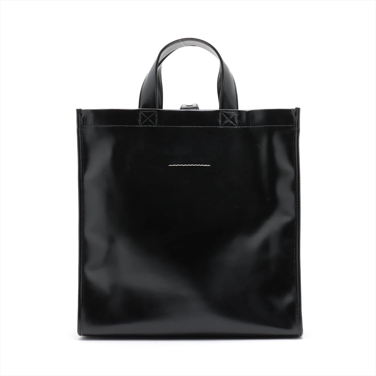 MM6 レザー 2WAYトートバッグ ブラック イーグル A3219258｜中古