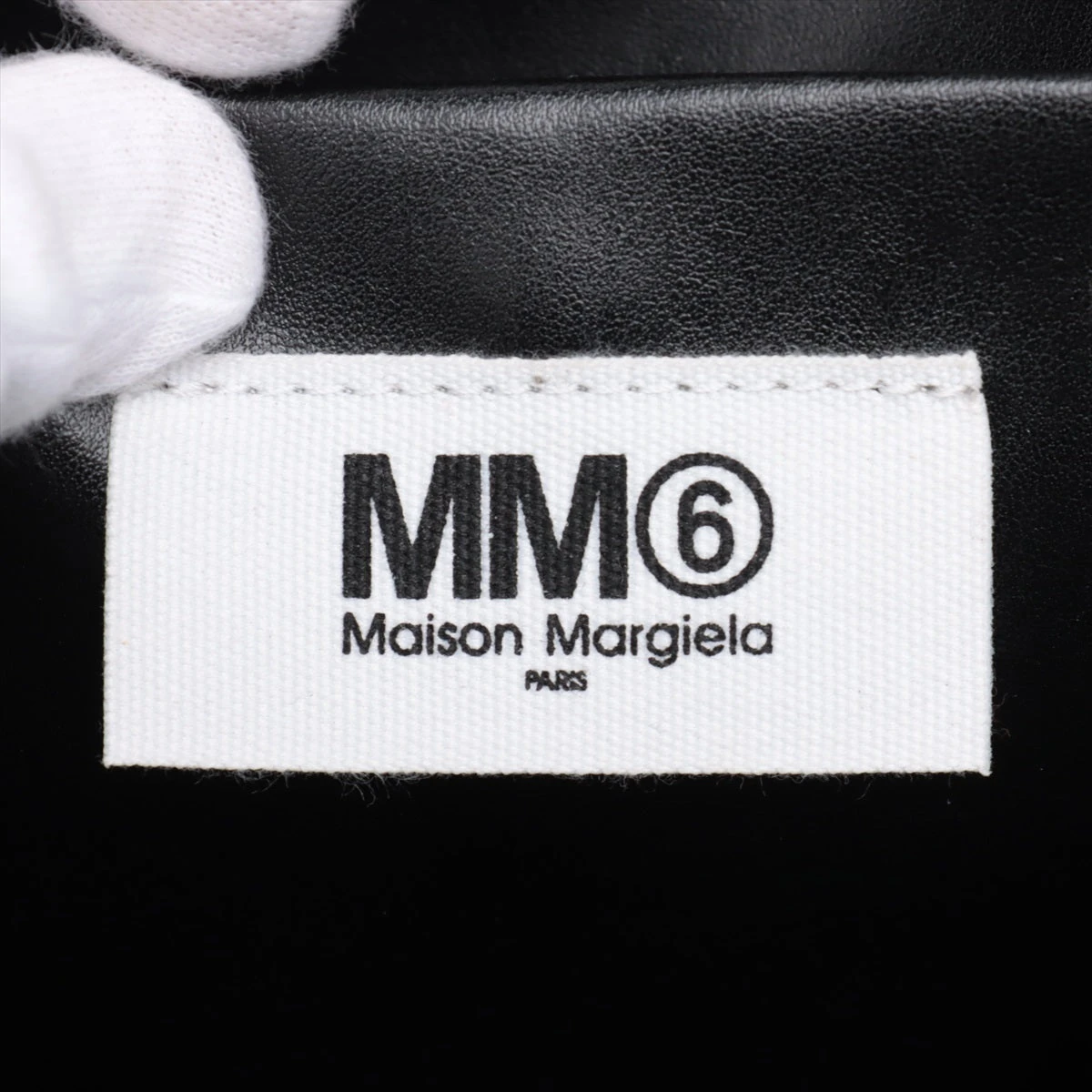 MM6 レザー 2WAYトートバッグ ブラック イーグル A3219258｜中古 