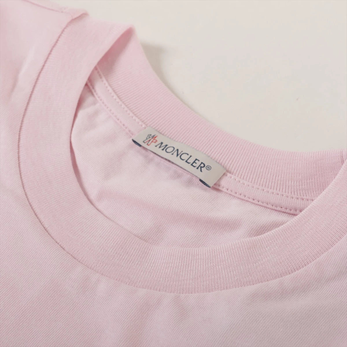 モンクレール 23年 コットン Tシャツ M レディース ピンク