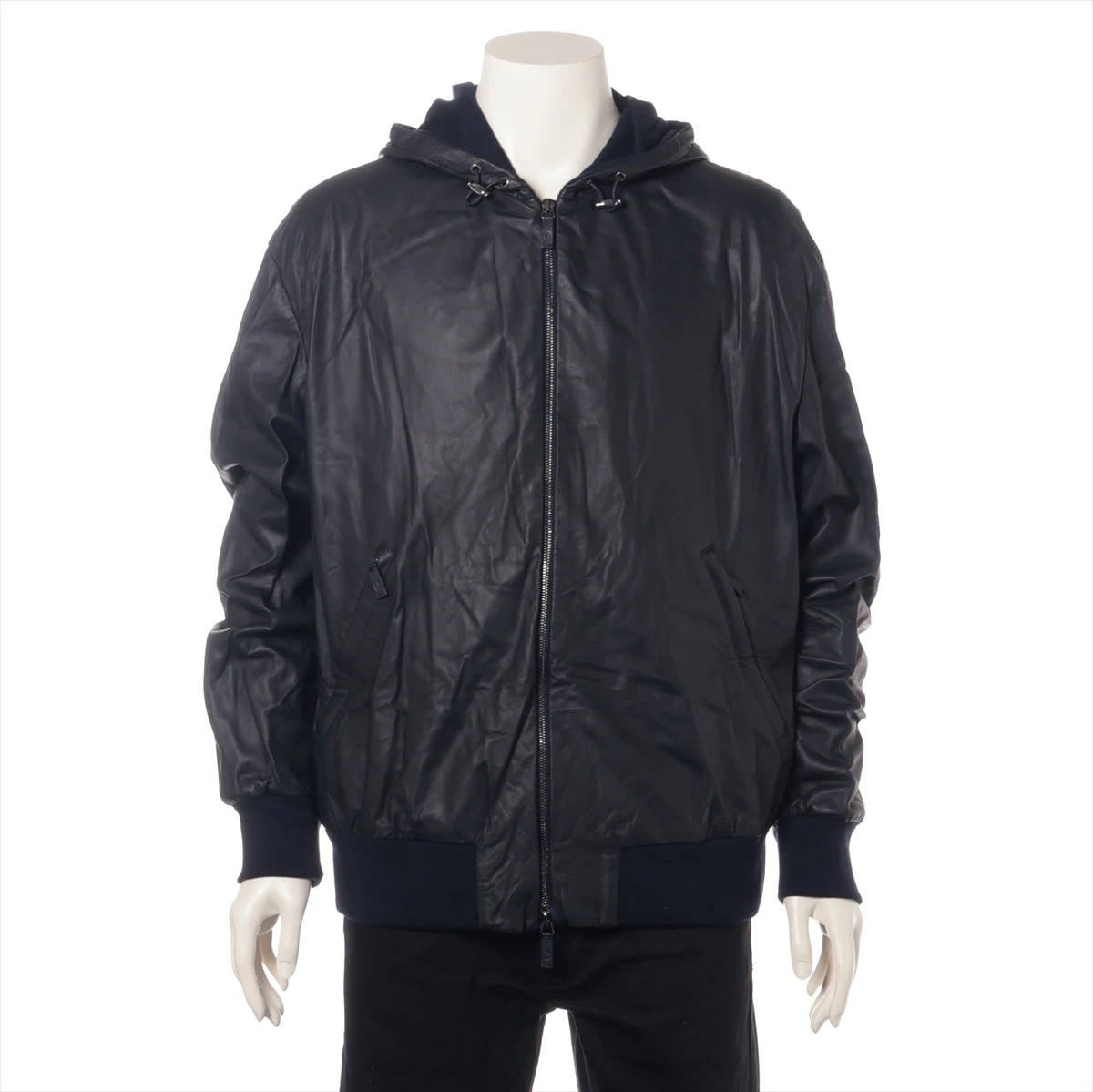 ARMANI JEANS 30周年記念モデル ブラック　ラムレザージャケット ARMANI JEANS 30周年記念モデル ブラックラムレザージャケット