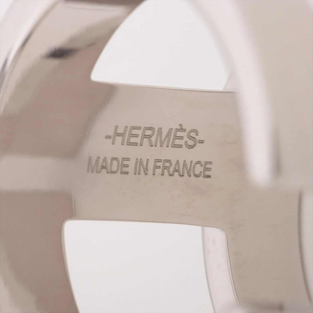 エルメス Hアンロン スカーフリング GP ゴールド×シルバー A3219804