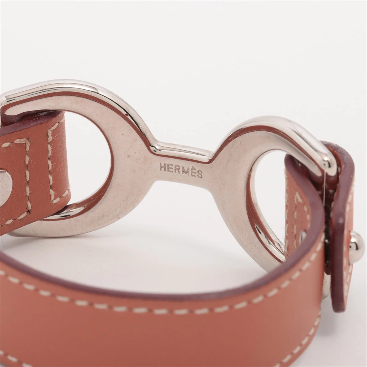 エルメス パバン ブレスレット □O レディース エルメス Hermes ブレスレット バングル シルバー金具 ブラック