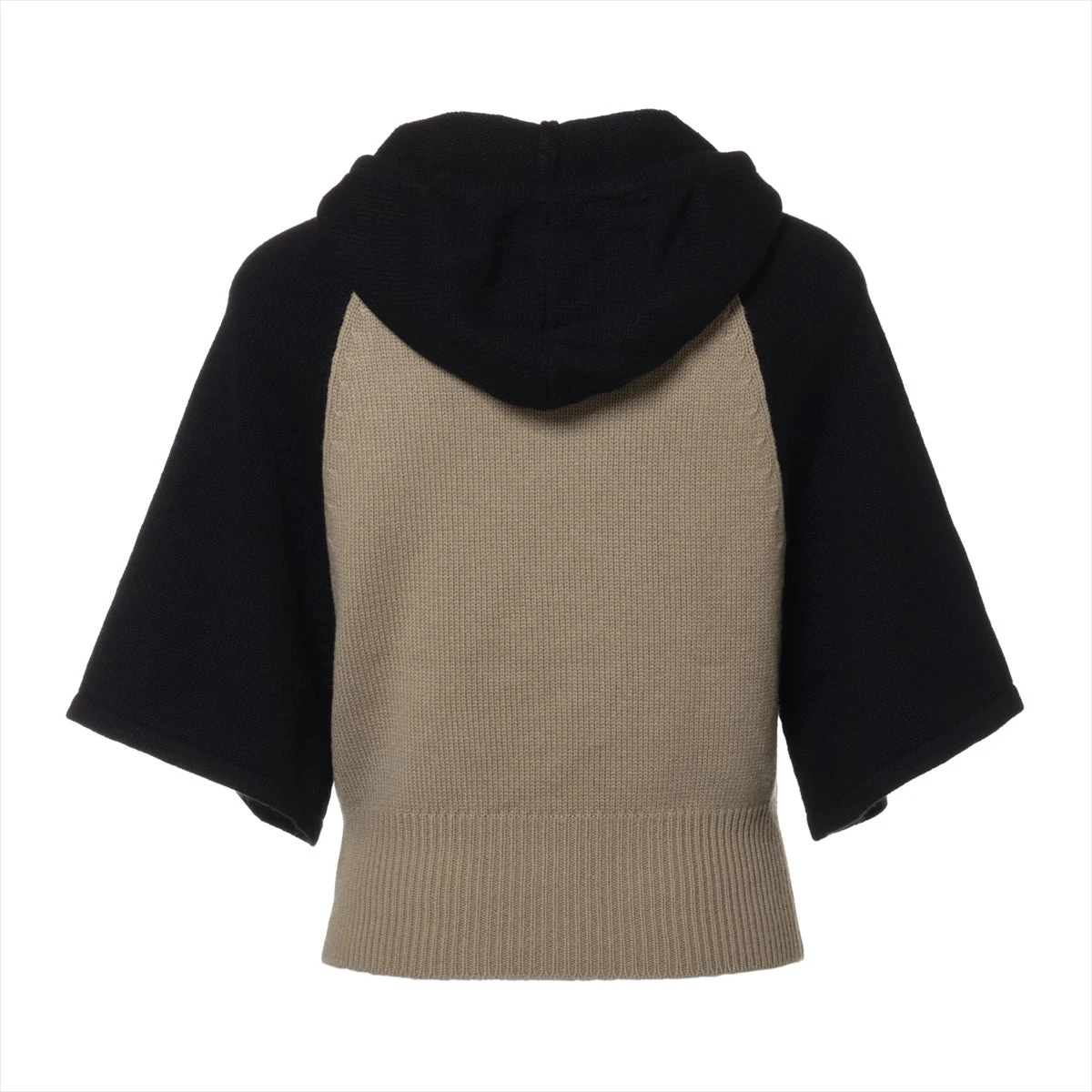 ディオール Dior ニット パーカー 衣料品 トップス カシミヤ レディース ベージュ系 / ブラック系 【中古】 ロゴ パーカー ニット ウール カシミヤ ホワイト ブラック