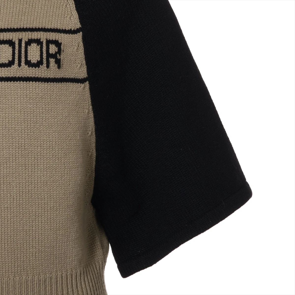 クリスチャンディオール Christian Dior 22AW ニットパーカー 七分袖 プルオーバー カシミヤ ロゴ I42 ブラック 254S56AM054 クリスチャンディオール ニットパーカー カシミヤ トワルドゥ