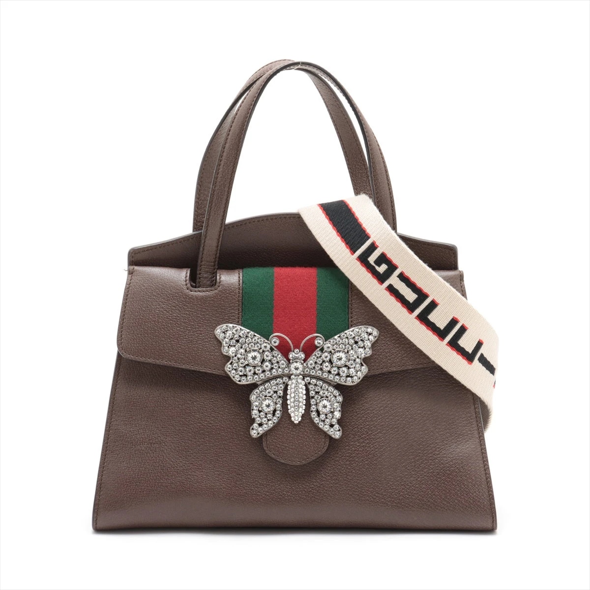 GUCCI グッチ ハンドバッグ レザー ブラウン 大容量 GUCCI - GUCCI グッチ GGスプリーム ボストンバッグ
