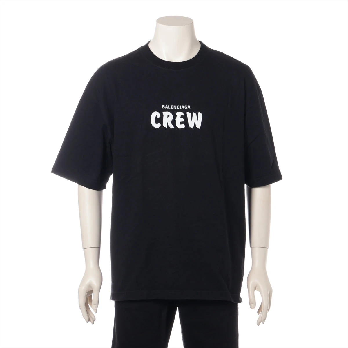 バレンシアガ 20年 コットン Tシャツ L メンズ ブラック 612966  