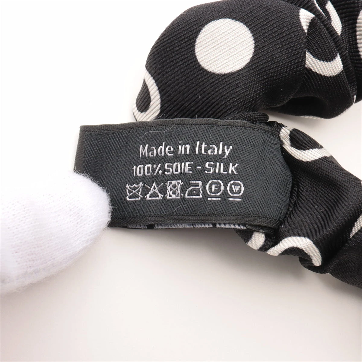 シャネル ココマーク 22V シュシュ シルク ブラック シュシュ