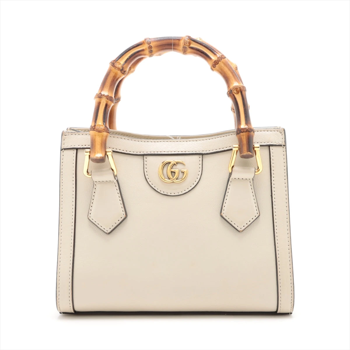 【保存袋付】大容量 グッチ ハンドバッグ バンブー ダイアナ レザー ブラック 美品 GUCCI グッチ ダイアナ バンブー レザー トートバッグ