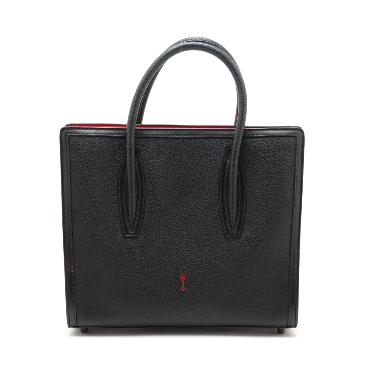 美品 クリスチャンルブタン 2way パロマ ハンドバッグ スタッズ レザー 黒 Christian Louboutin (クリスチャン ルブタン) レザー スタッズ
