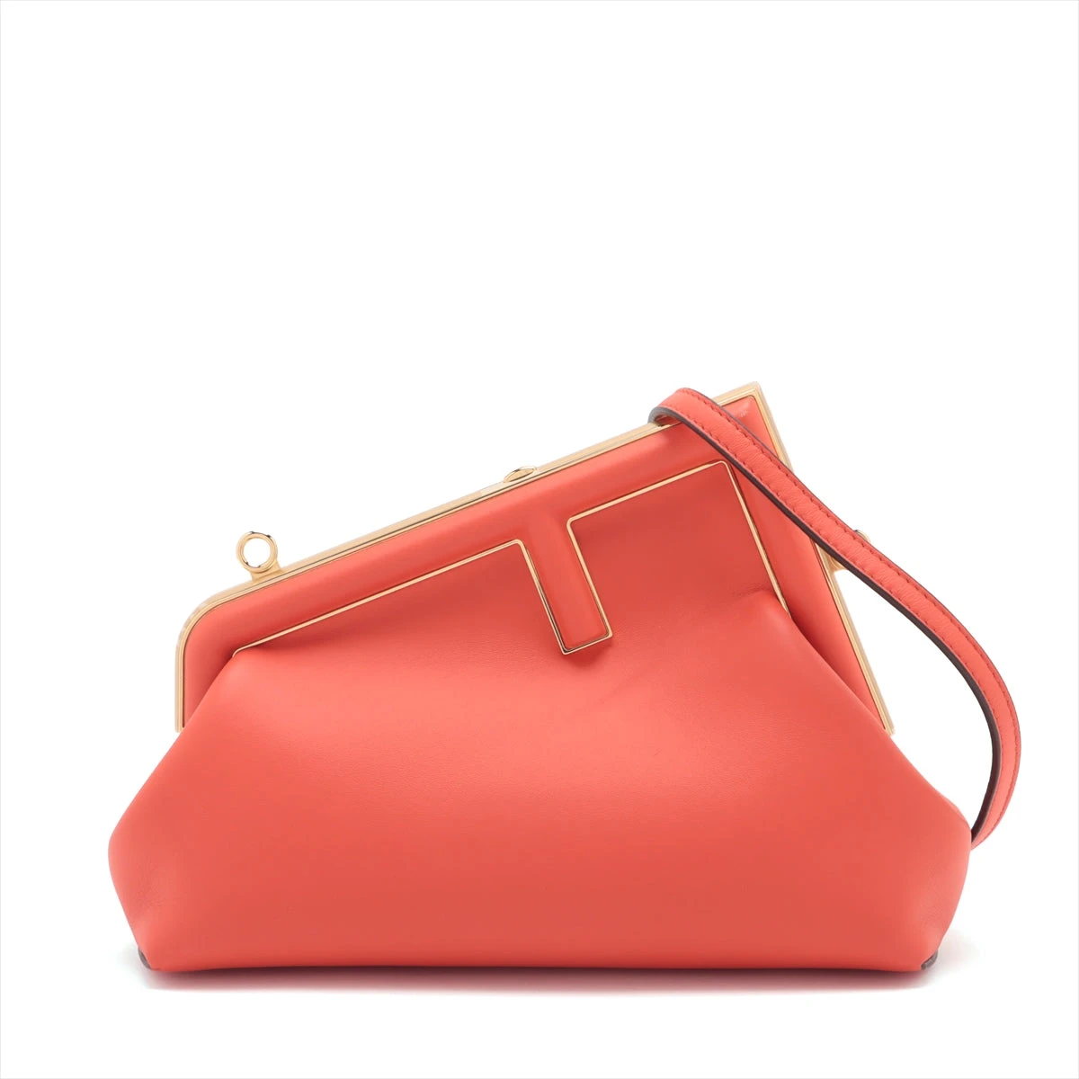 フェンディ ファースト レザー ショルダーバッグ レッド 8BP129  