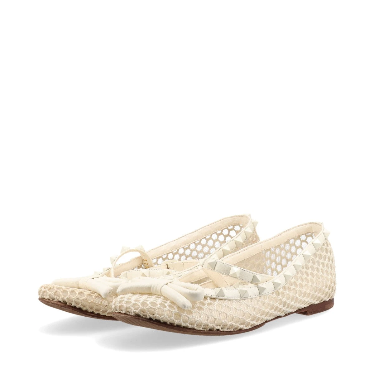 ヴァレンティノガラヴァーニ ロックスタッズ メッシュ×レザー バレエ