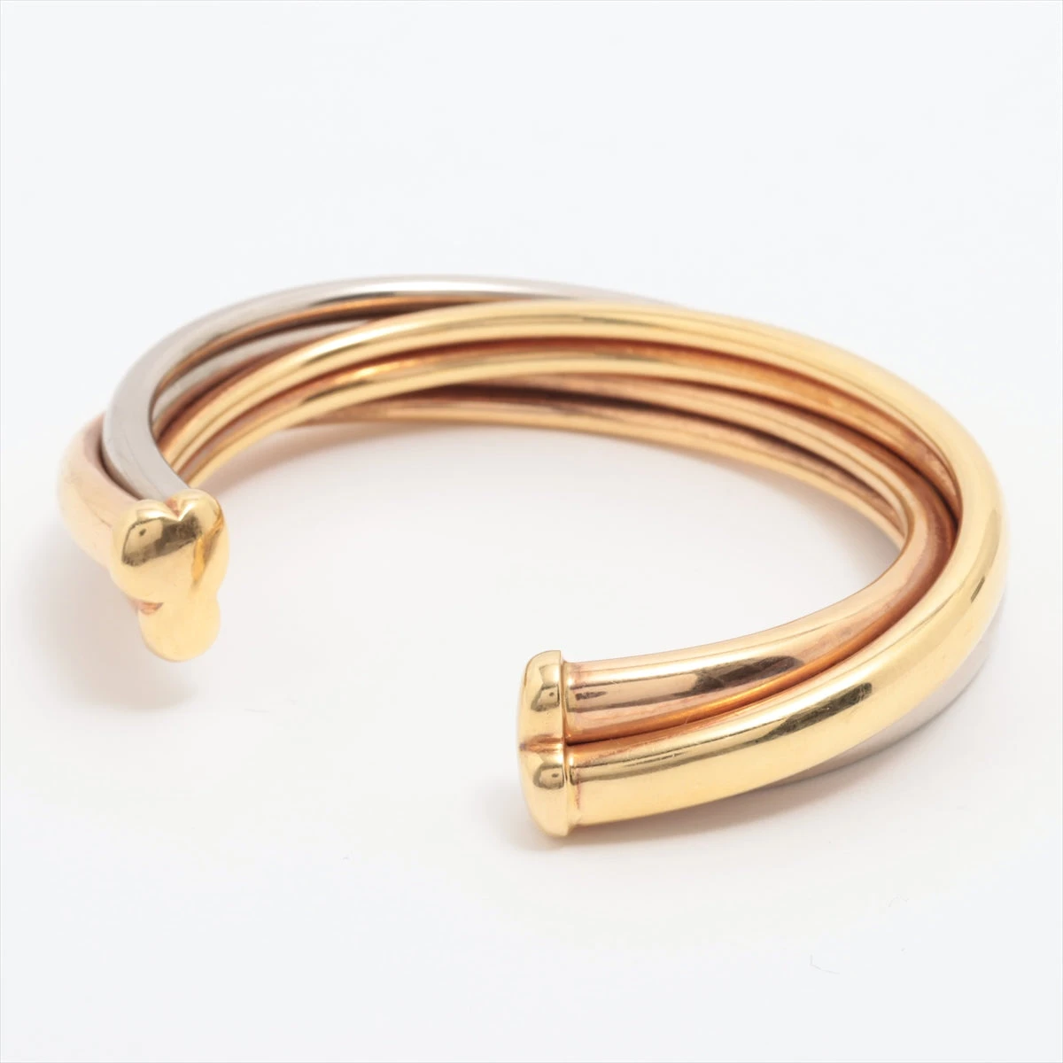 カルティエ トリニティ ブレスレット 750(YG×PG×WG) 38.0g 歪み