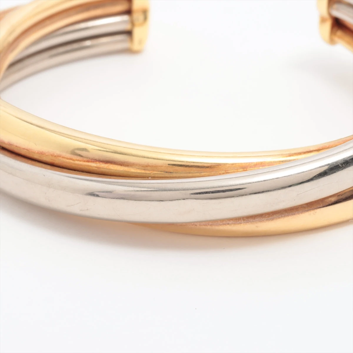 カルティエ トリニティ ブレスレット 750(YG×PG×WG) 38.0g 歪み