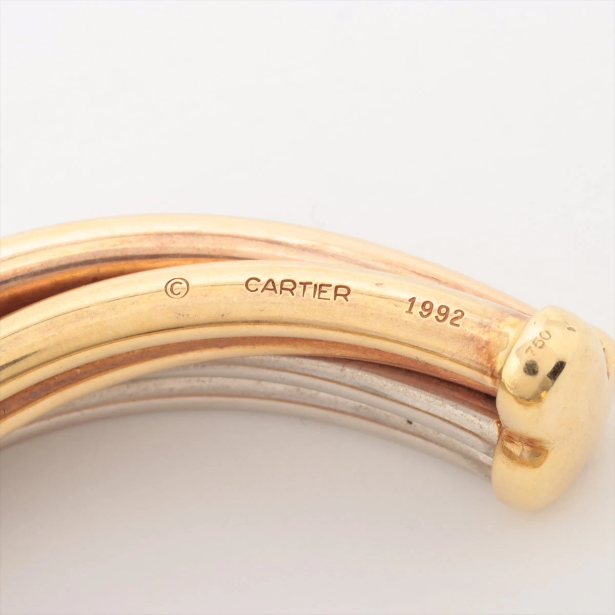 カルティエ トリニティ ブレスレット 750(YG×PG×WG) 38.0g 歪み