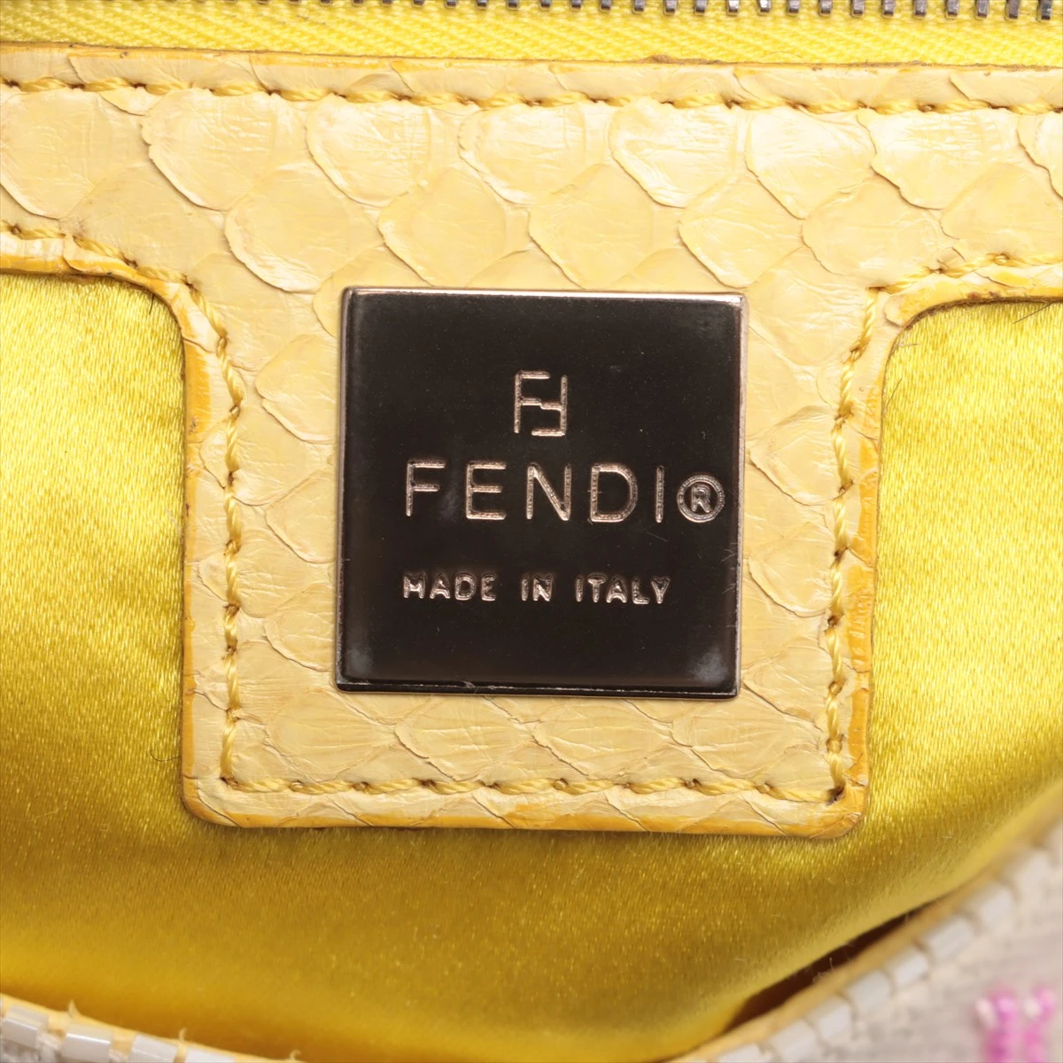 正規品 本物 内装綺麗 フェンディ マンマバケット バッグ イエローパイソン 正規品 本物 内装綺麗 フェンディ マンマバケット バッグ