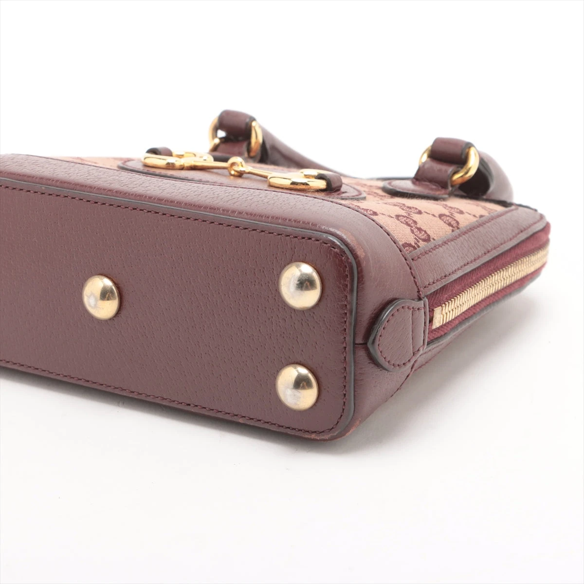 グッチ GGキャンバス ホースビット 1955 2WAYハンドバッグ ボルドー