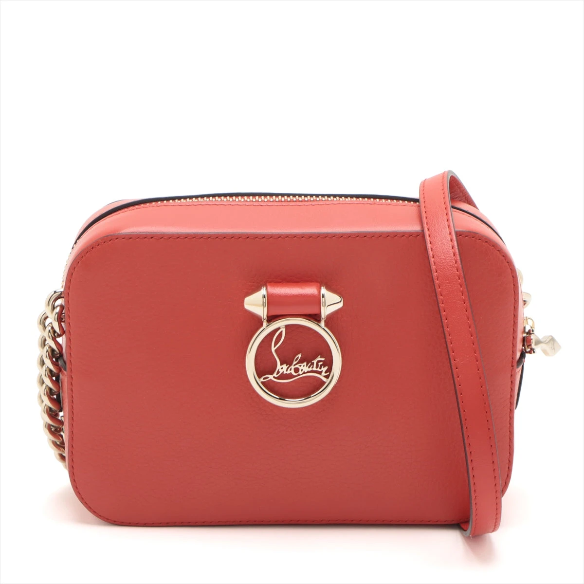 クリスチャンルブタン ルビルゥ レザー チェーンショルダーバッグ