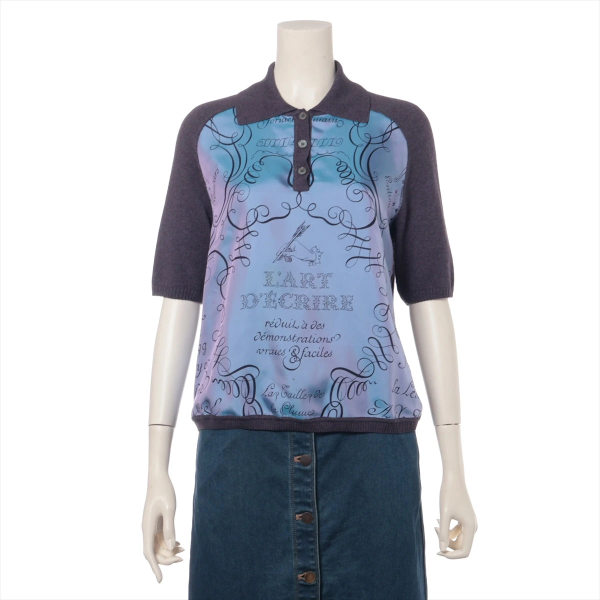 エルメス マルジェラ期 カシミヤ×シルク 半袖ニット SM レディース  