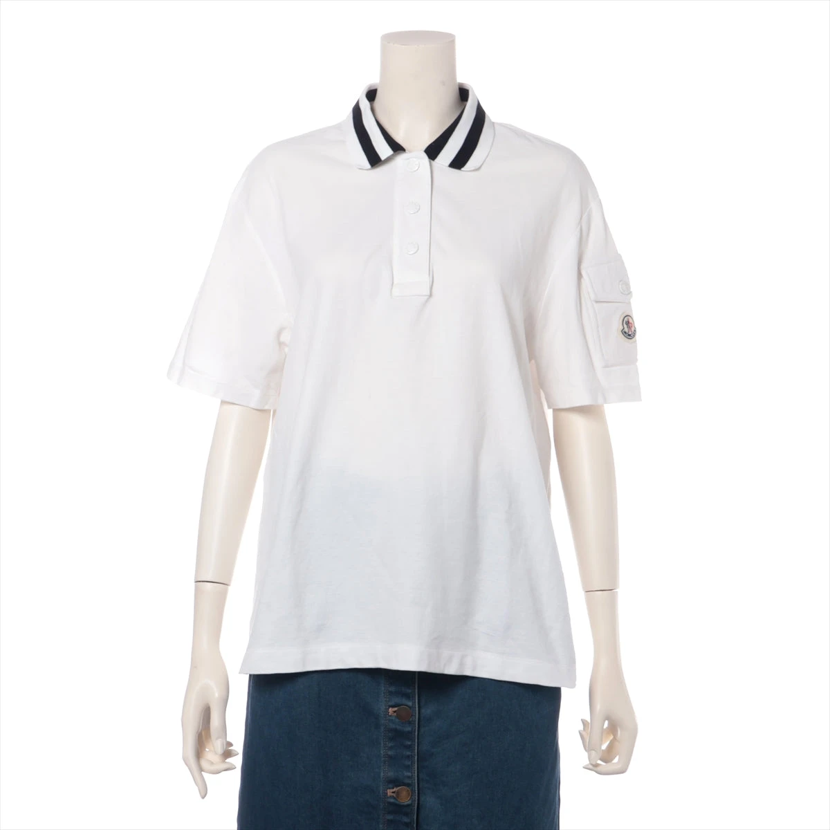 MONCLER ポロシャツ S ホワイト MONCLER モンクレール GAMME BLEU