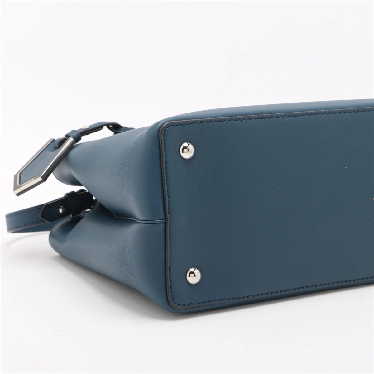 フェンディ プチトゥージュール レザー 2WAYハンドバッグ ブルー