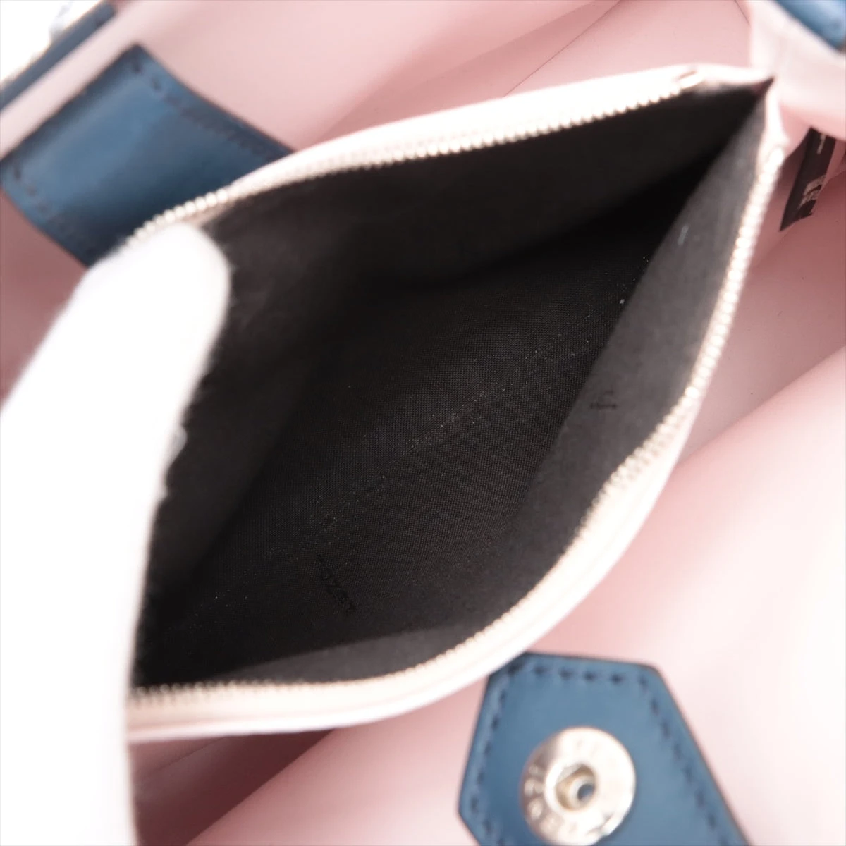 フェンディ プチトゥージュール レザー 2WAYハンドバッグ ブルー